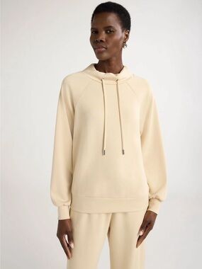 Scoop Women’s XL Mock Neck Scuba Sweatshirt in Cream - NWT